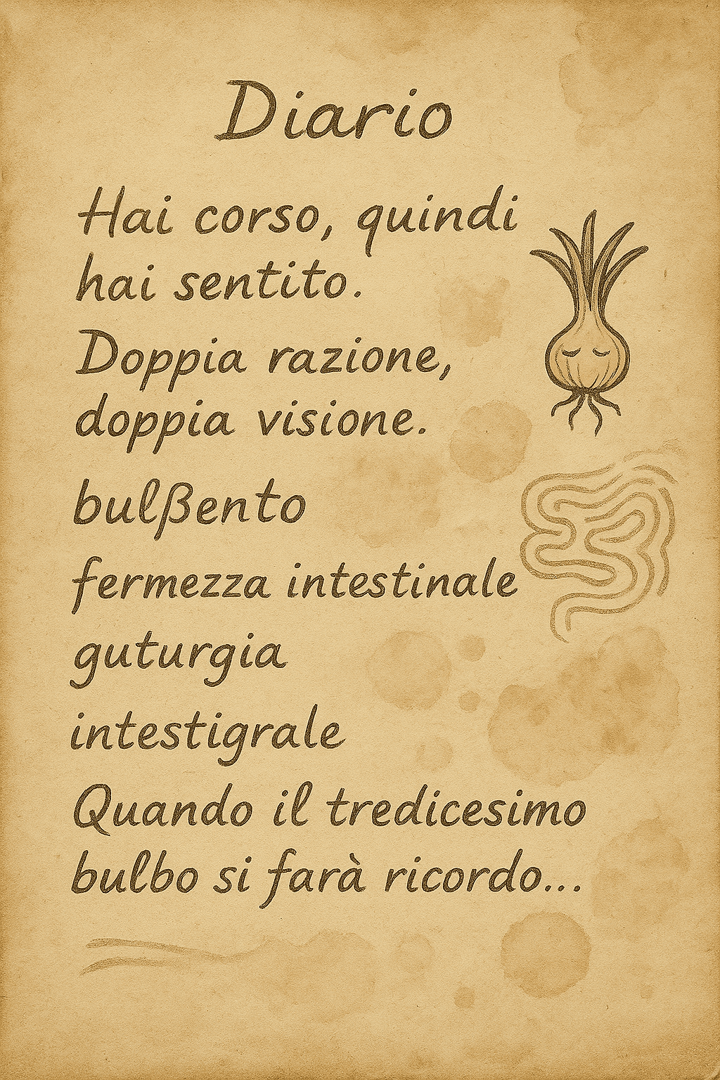 Quando il tredicesimo bulbo si fa ricordo