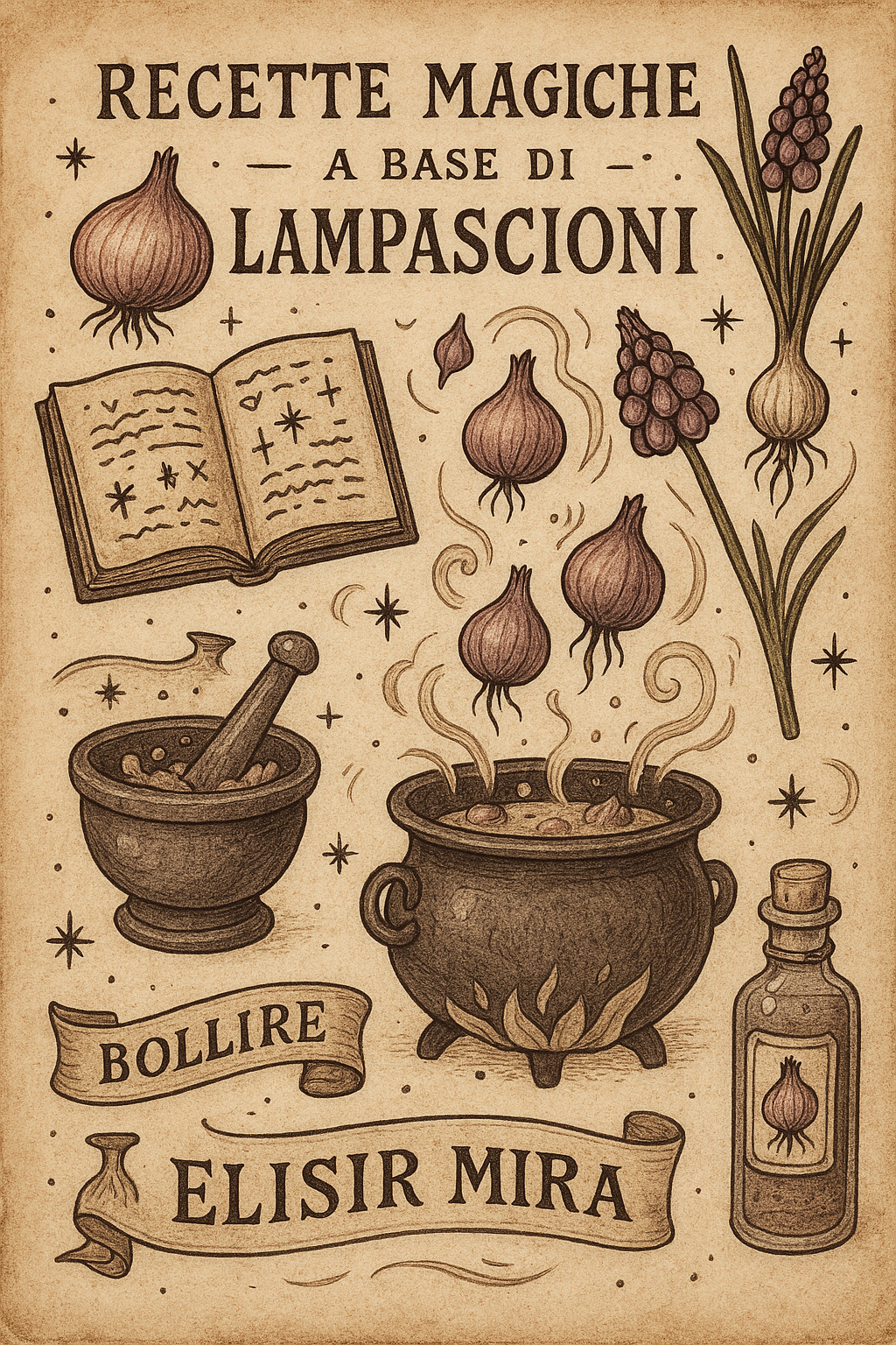 Antico Ricettario sui Lampascioni rinvenuto presso il Comune di Petonzio